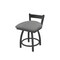 Holland Bar Stool Co 18" Low Back Swivel Vanity Stool, Pewter Finish, Graph Seat 82118PW020 - alternate 1